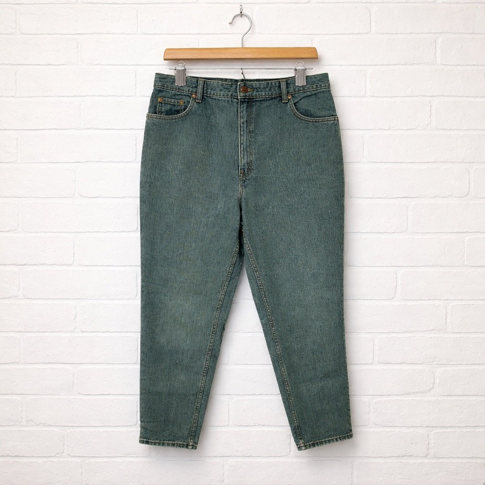 Levi's 551 Jeans Women 18‎ Green Vintage 90s High Rise Tapered Made in USA Retro